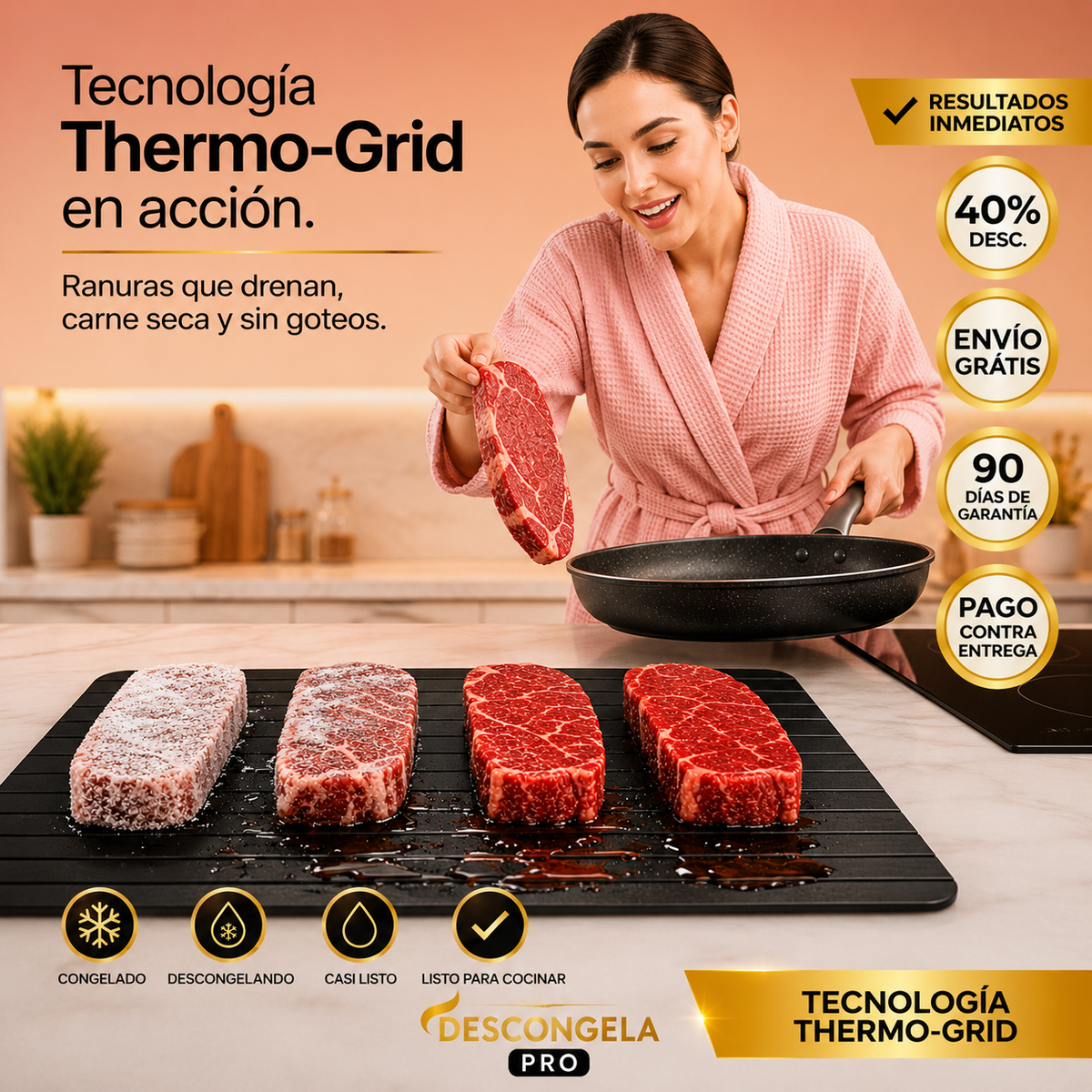TABLA DESCONGELANTE PRO - DESCONGELA EN 15 MINUTOS